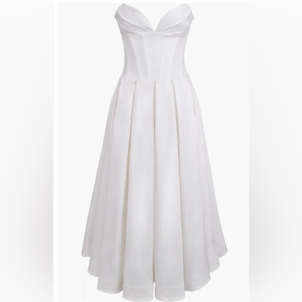 White House officials CB  Lady Strapless Midi Dress. Size small cup size DD.